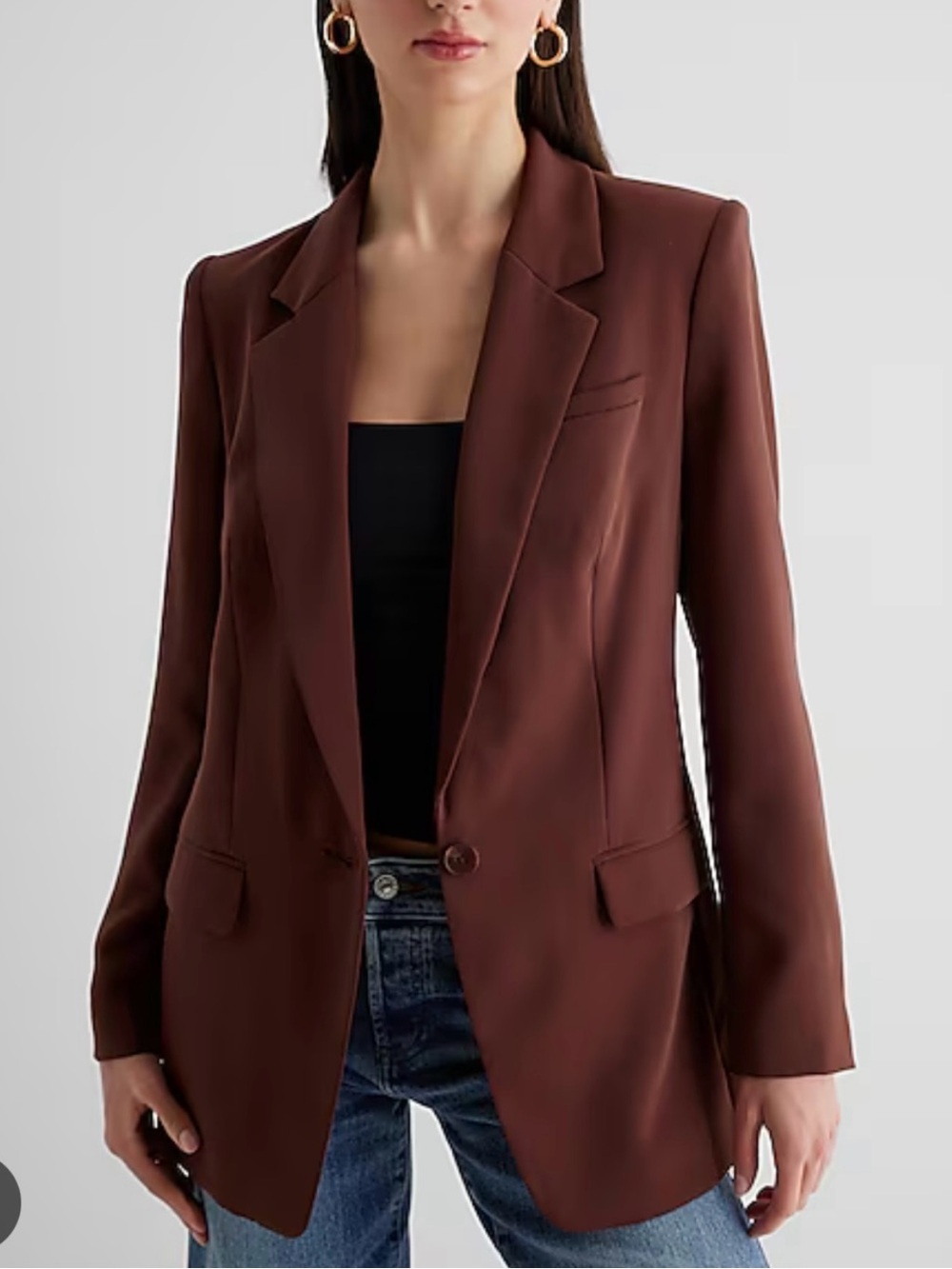 Express Chocolate Brown Blazer NWT 🤎 Tailored Cinch Back Small